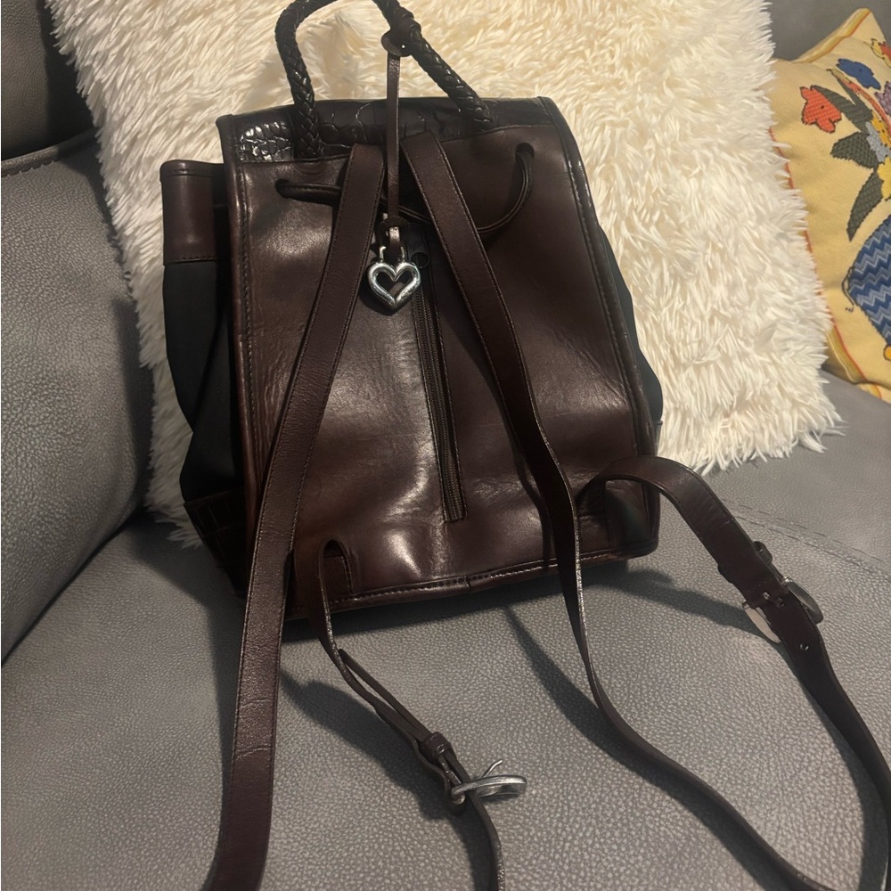 Brighton Brown Leather Backpack - image 2